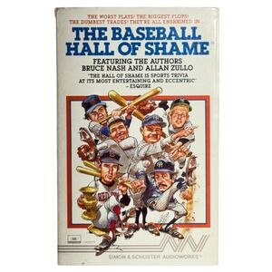 Simon & Schuster The Baseball Hall‎ of Shame Sports Trivia Men OS Cassette White